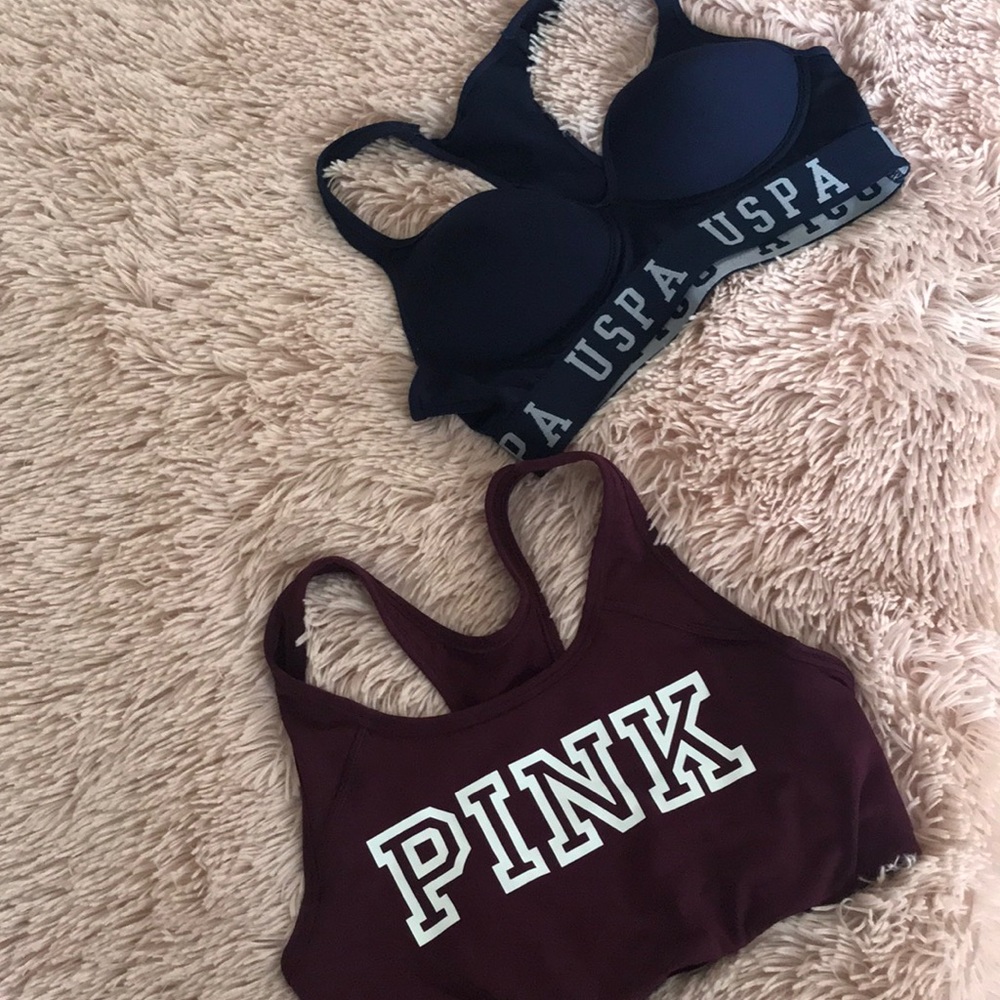 PINK and US POLO ASSN. sports bras